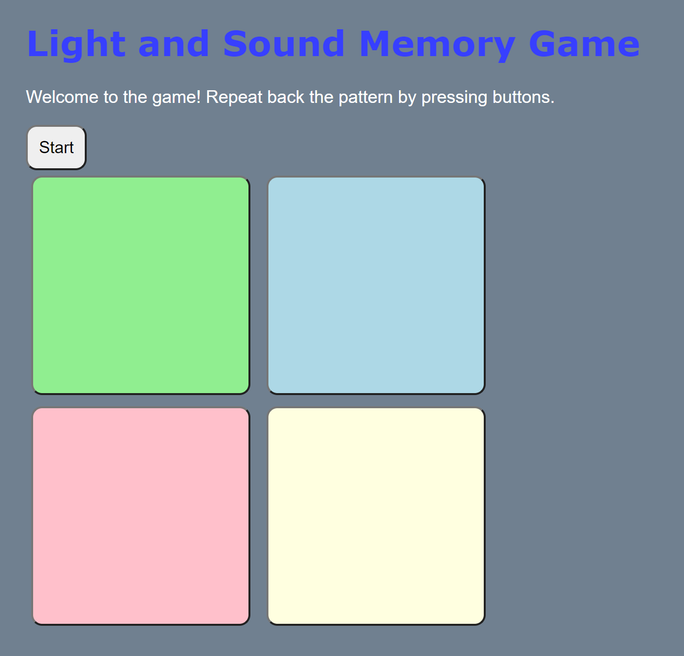 Memory Game screenshot